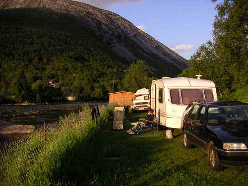 Op camping Straumen