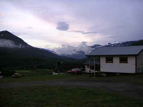 Uitzicht vanaf camping Solbakken - Middernacht